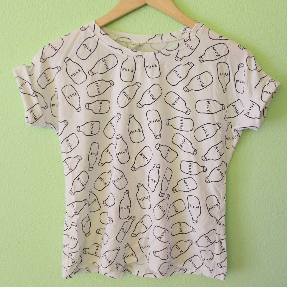 Milk Print T Shirt